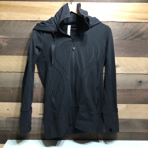 lululemon athletica Tops - Black lululemon Athletic Scuba Hoodie size 8